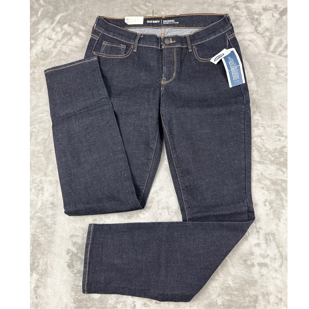 Old‎ Navy Original Skinny Jeans Womens 8 Regular Mid-Rise Dark Wash Indigo Denim